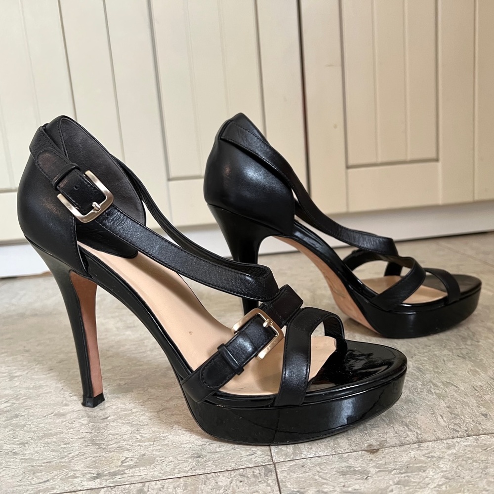 Cole Haan Women's Carma Nike Air High Heel Platform Sandal Black Size 8.5